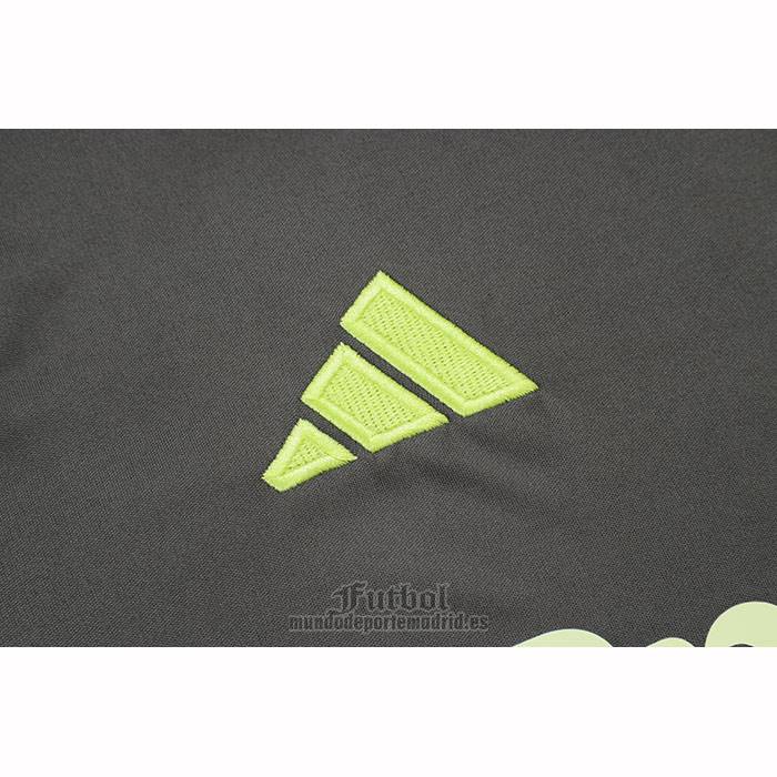 Chandal del Real Madrid Manga Corta 2025-2026 Gris Verde - Pantalon Corto